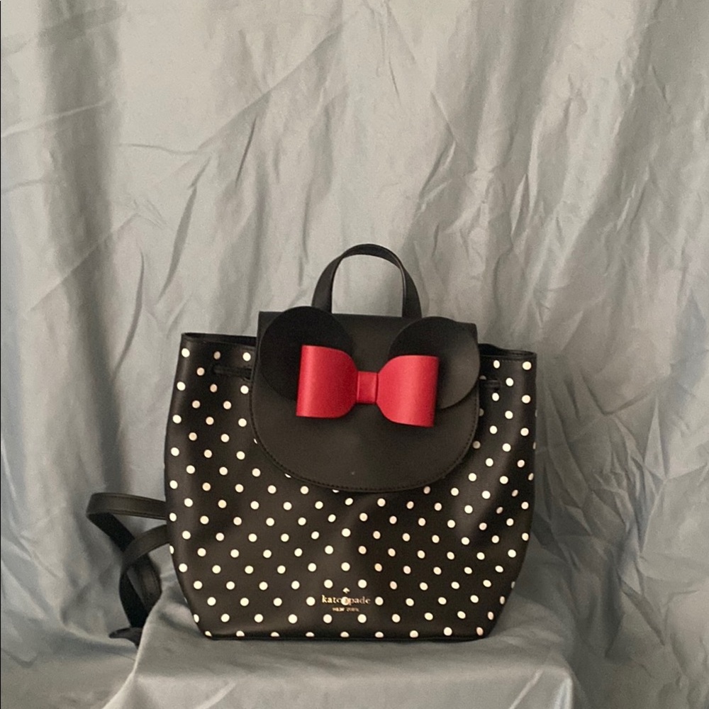 Kate Spade Black and Red Polka Dot Backpack